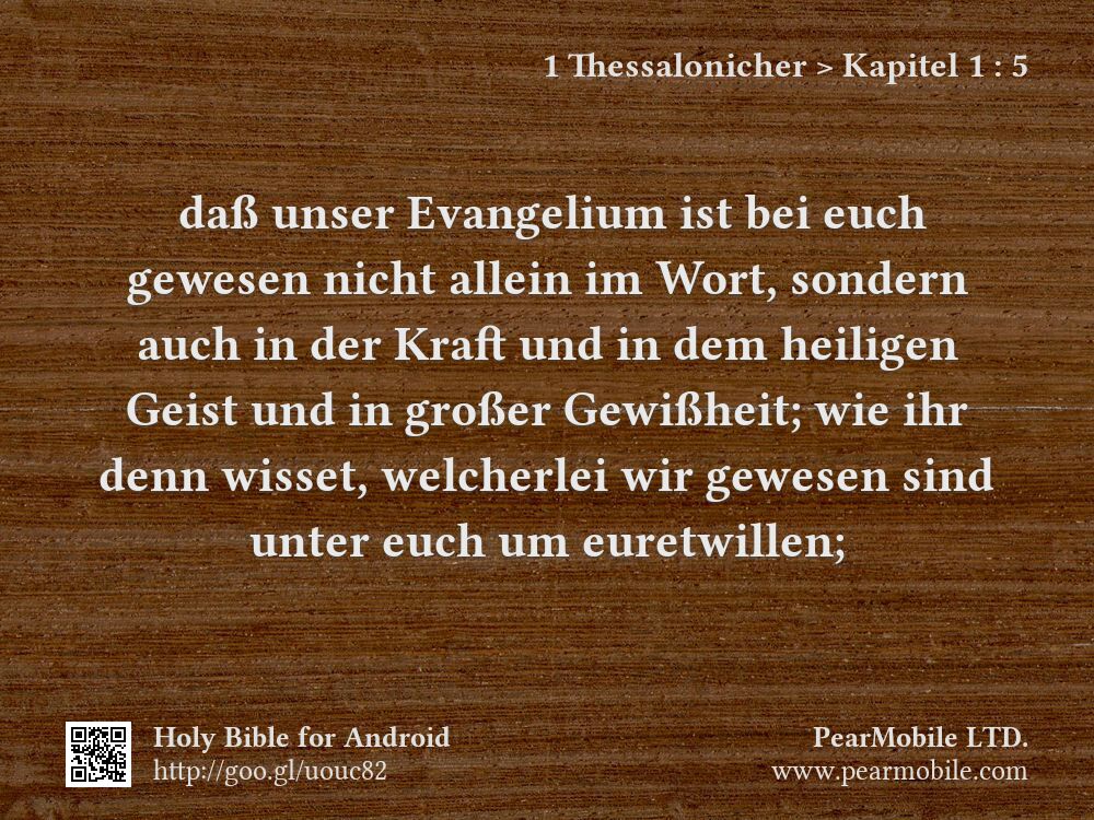 1 Thessalonicher, Kapitel 1:5
